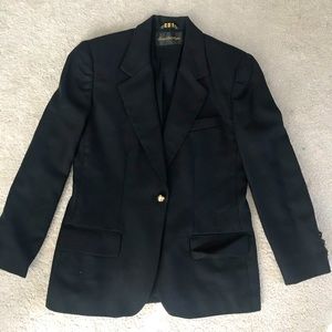 Vintage Giorgio Di Sant Angelo Black Wool Blazer